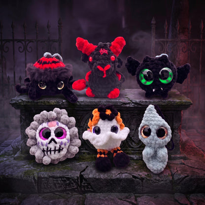 Halloween Car Swings | Mini Monsters Car Charms | Handmade Crochet Rear View Mirror Swings or Keychains | Halloween Decor Gift | Bag Charms