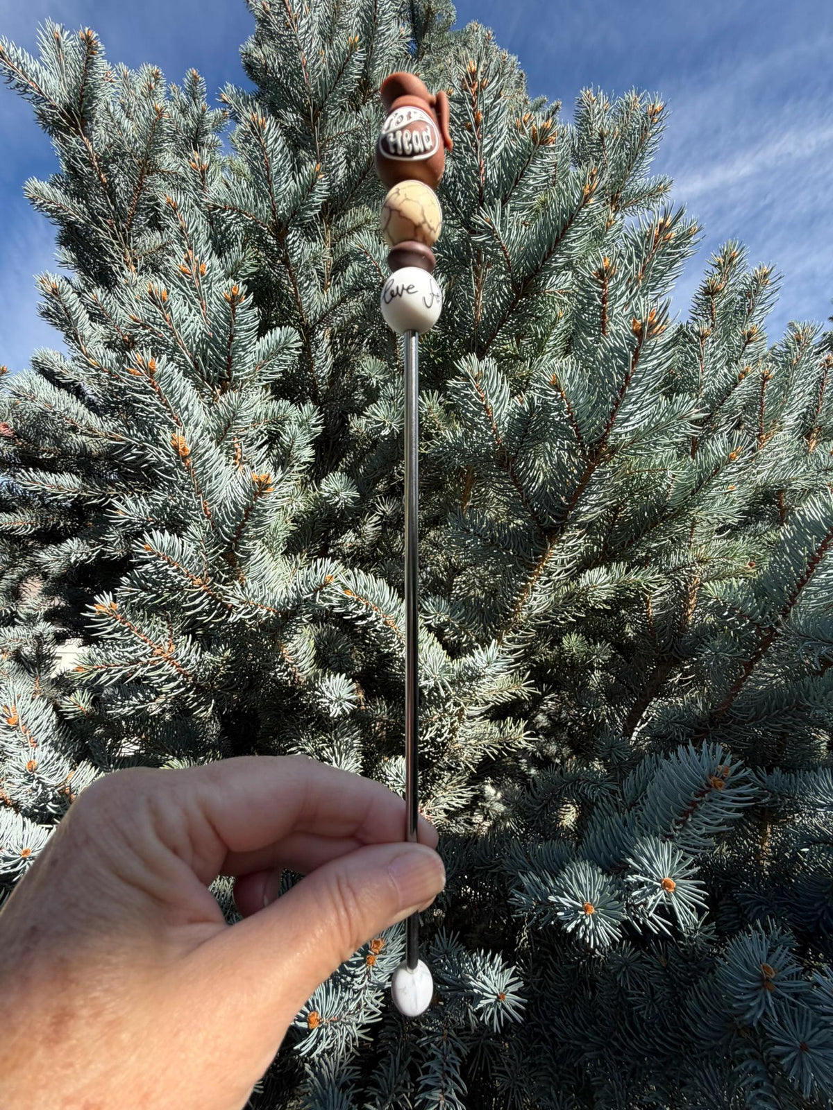 10" Coffee Love Ami Stick | Amigurumi Sewing Tools, Crochet Plushie Crafting Needles | Stuffy Sticks