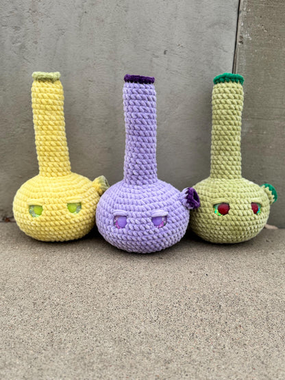 Handmade Crochet Bong Plushie | Custom Weed Bong | Quirky Stoner Gift, Funny Dorm Decor, Soft Plush Toy