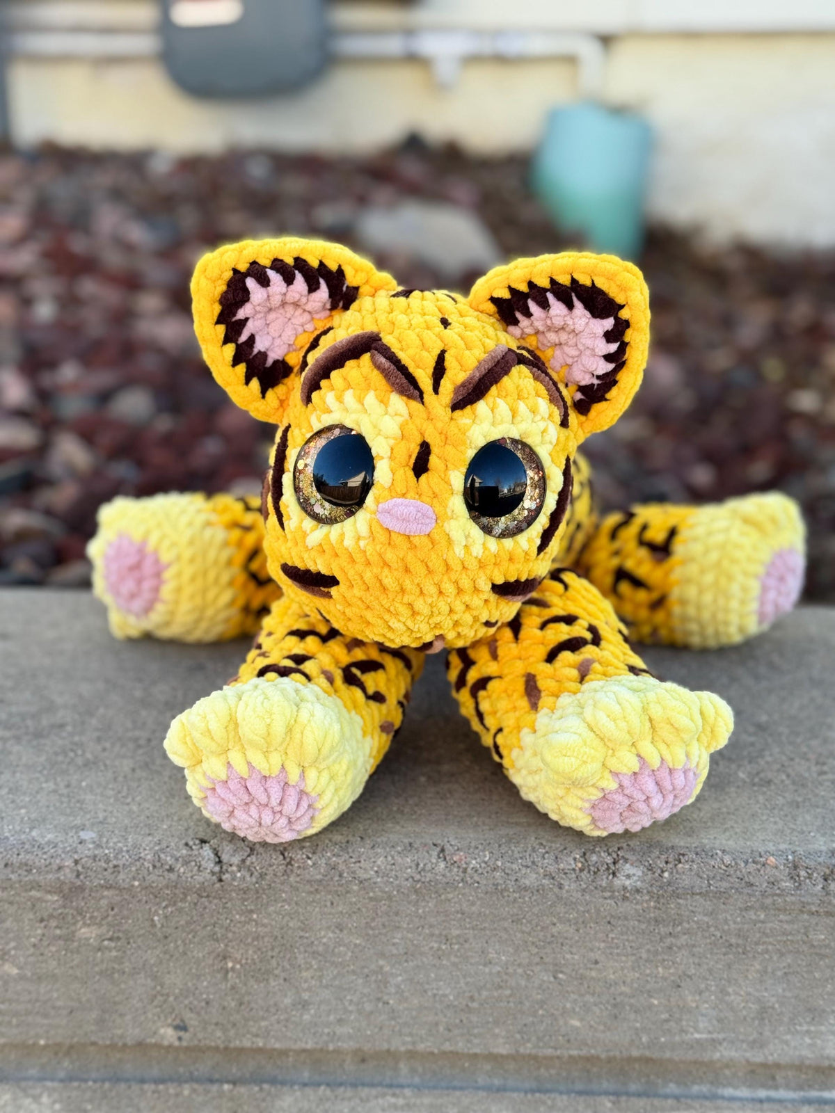 Large Handmade Crochet Cheetah Plushie – 24" Cozy Jungle Decor
