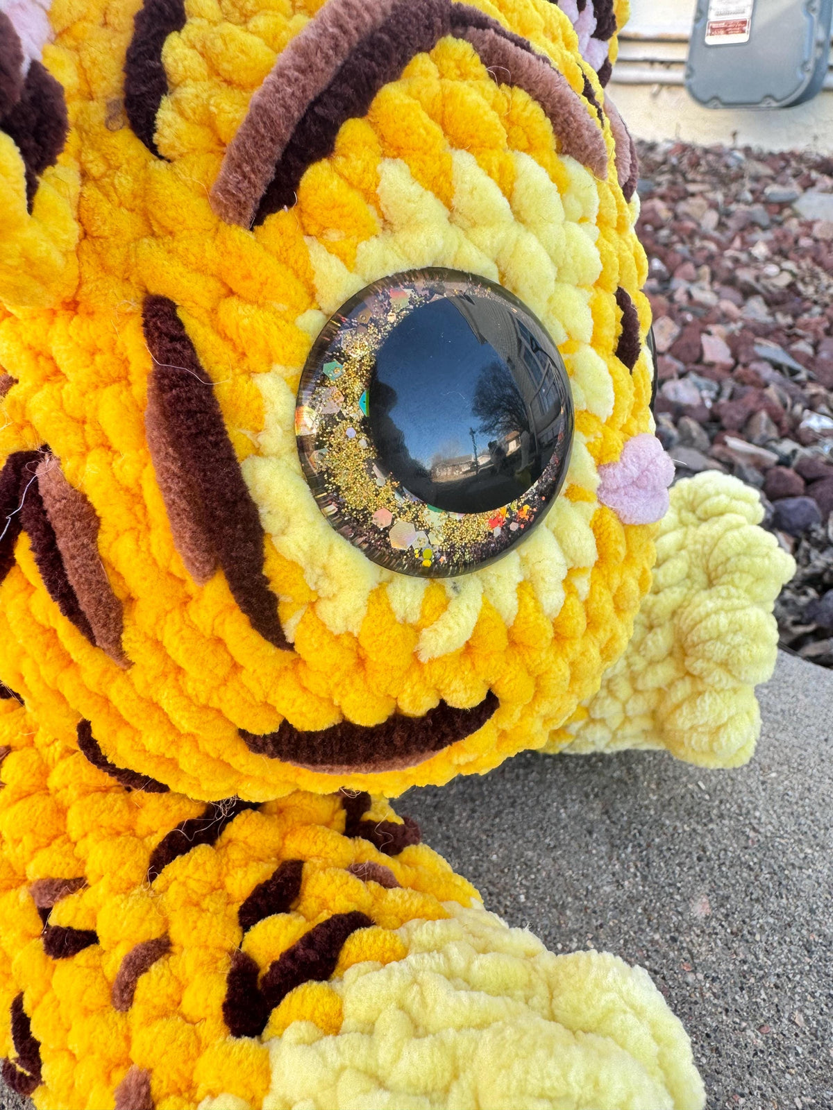 Large Handmade Crochet Cheetah Plushie – 24" Cozy Jungle Decor