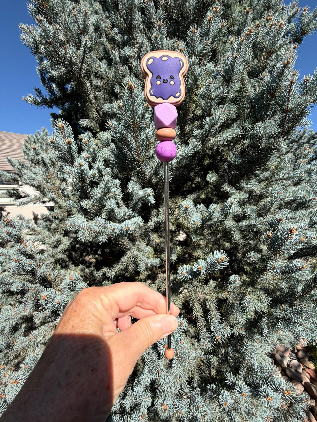 10" Toasted Ami Stick Singles | Kawaii Toast Sewing Sticks: Crochet Plushie Aids | Crochet Plushie Knitting Needles | Cute Foodie Ami Sticks