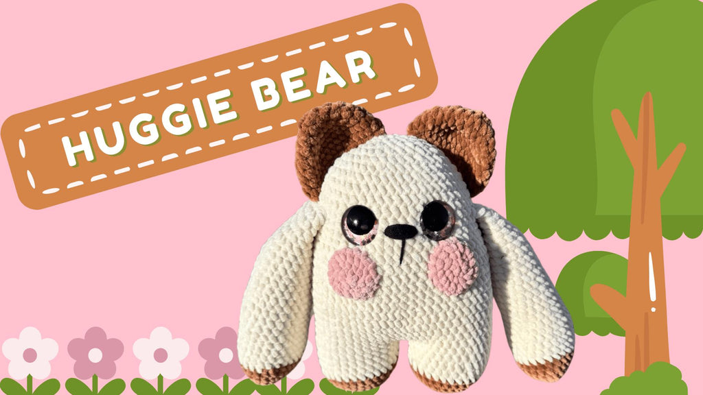 Handmade Crochet Huggie Bear Plush – Ultra Soft Velvet Teddy Toy