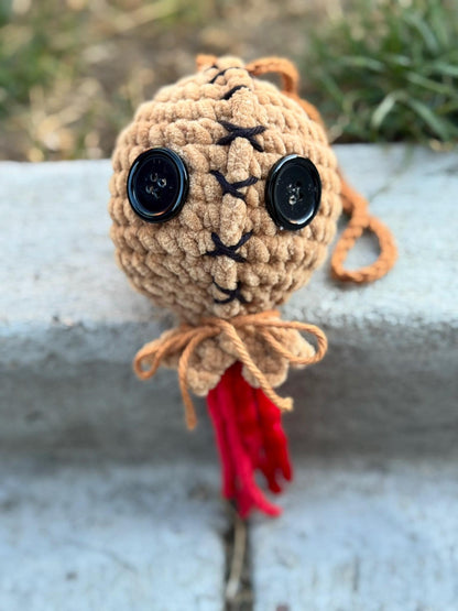 Handmade Crochet Severed Slasher Horror Icon Heads Rear View Mirror Car Swing | Horror Character Car Hanger