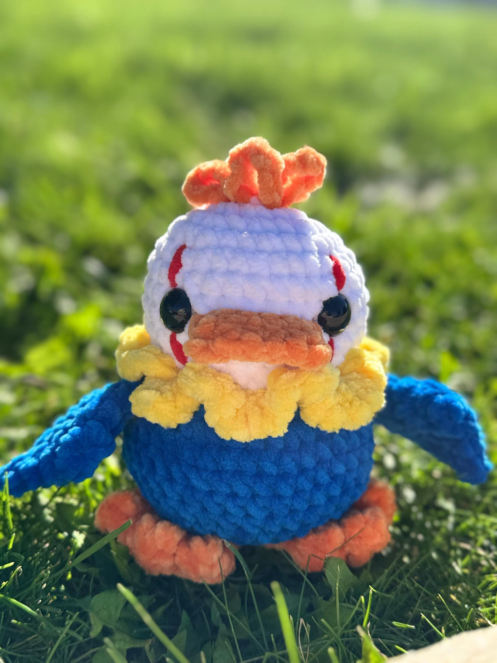 Halloween Crochet Duck Plushies: Beetlejuice, Vampire, Clown Handmade Amigurumi