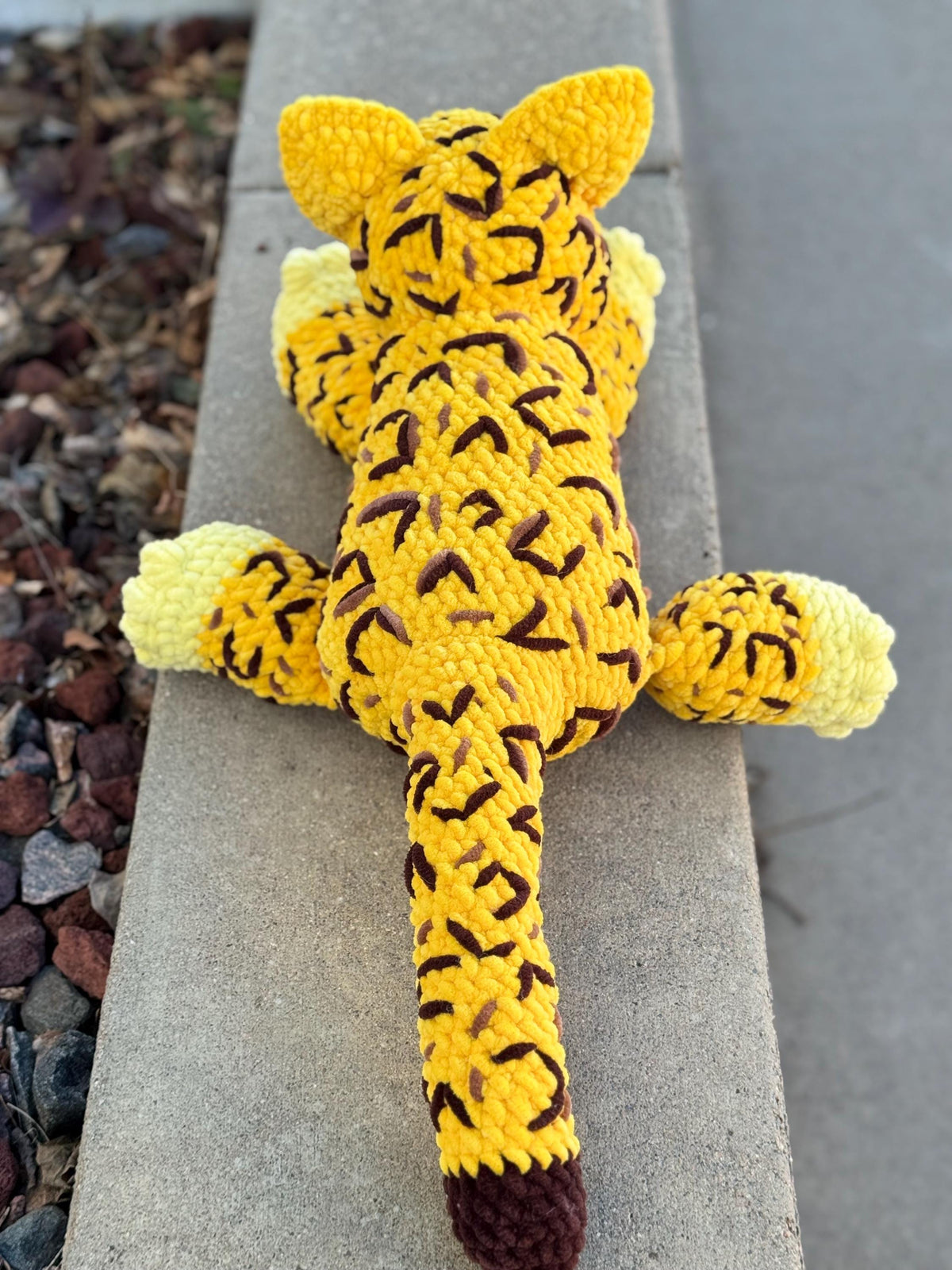 Large Handmade Crochet Cheetah Plushie – 24" Cozy Jungle Decor