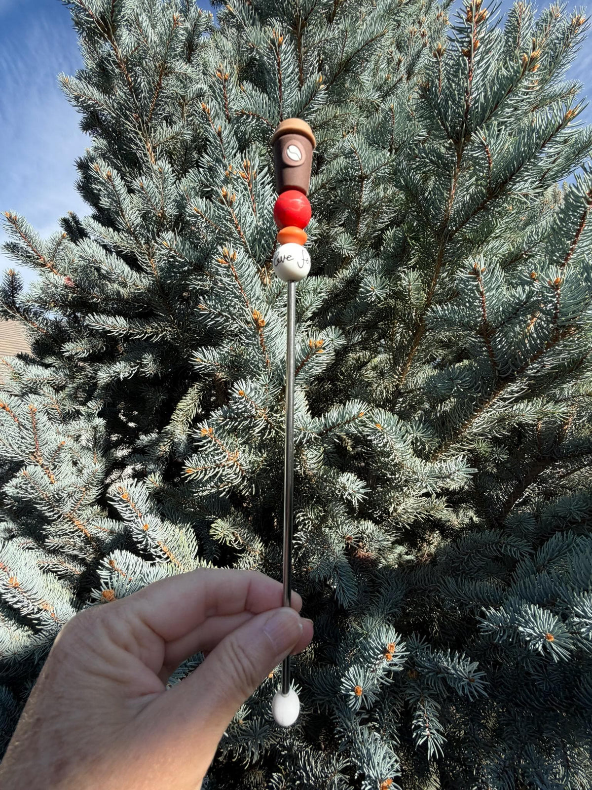 10" Coffee Love Ami Stick | Amigurumi Sewing Tools, Crochet Plushie Crafting Needles | Stuffy Sticks