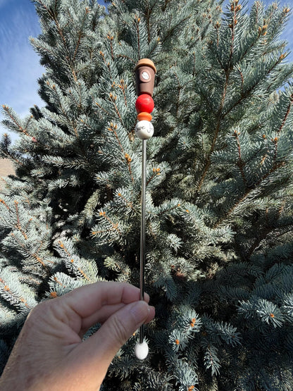 10" Coffee Love Ami Stick | Amigurumi Sewing Tools, Crochet Plushie Crafting Needles | Stuffy Sticks