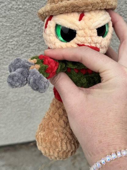 Handmade Crochet Horror Doll | Spooky Dream Stalker Plushie | Chenille Yarn Halloween Decor | Creepy Cute Horror Collectible