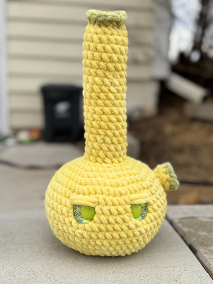 Handmade Crochet Bong Plushie | Custom Weed Bong | Quirky Stoner Gift, Funny Dorm Decor, Soft Plush Toy