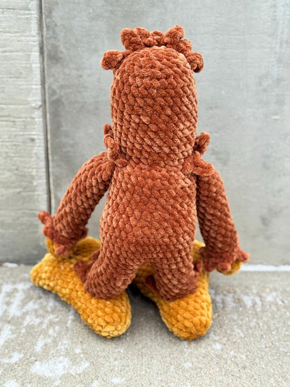 Handmade Crochet Bigfoot Cryptid Plushie | Amigurumi Monster Plush | Sasquatch Stuffed Animal