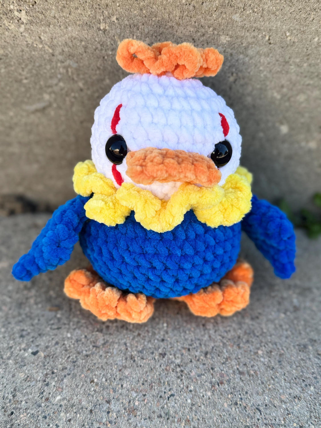 Halloween Crochet Duck Plushies: Beetlejuice, Vampire, Clown Handmade Amigurumi