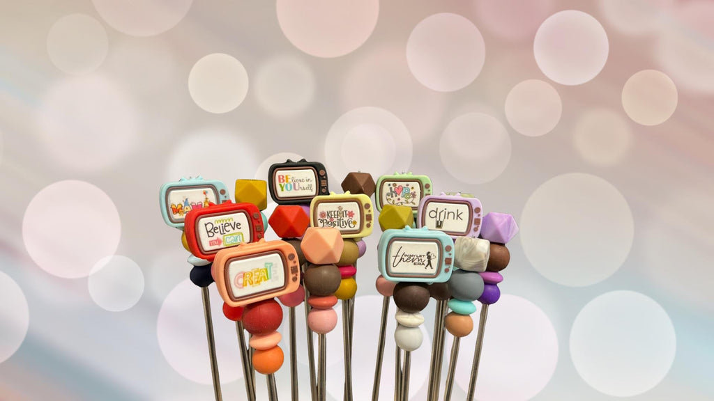 Pair of 10" TV Amigurumi Sewing Sticks: Crochet Plushie Aids | Crochet Plushie Knitting Needles | Cute Quote Ami Sticks