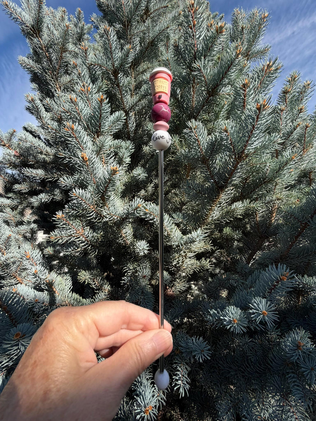 10" Coffee Love Ami Stick | Amigurumi Sewing Tools, Crochet Plushie Crafting Needles | Stuffy Sticks