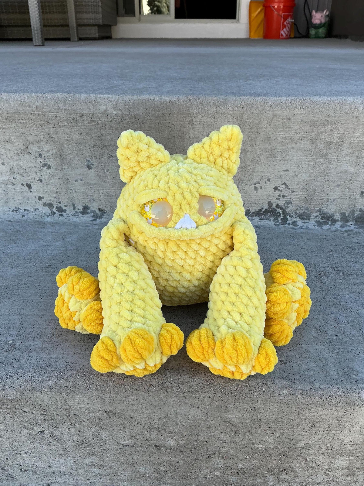 Handmade Crochet Easter Monster Plushie | Pastel Amigurumi Stuffed Toy Basket Filler