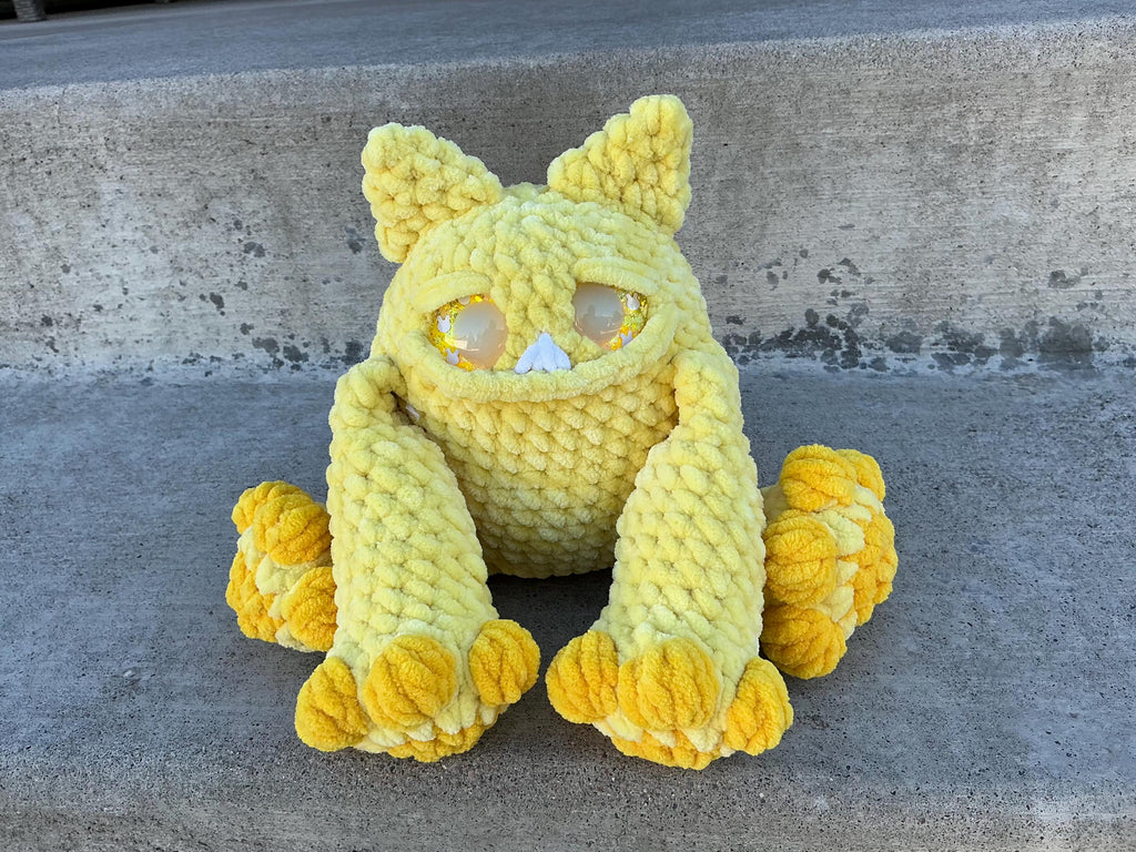Handmade Crochet Easter Monster Plushie | Pastel Amigurumi Stuffed Toy Basket Filler