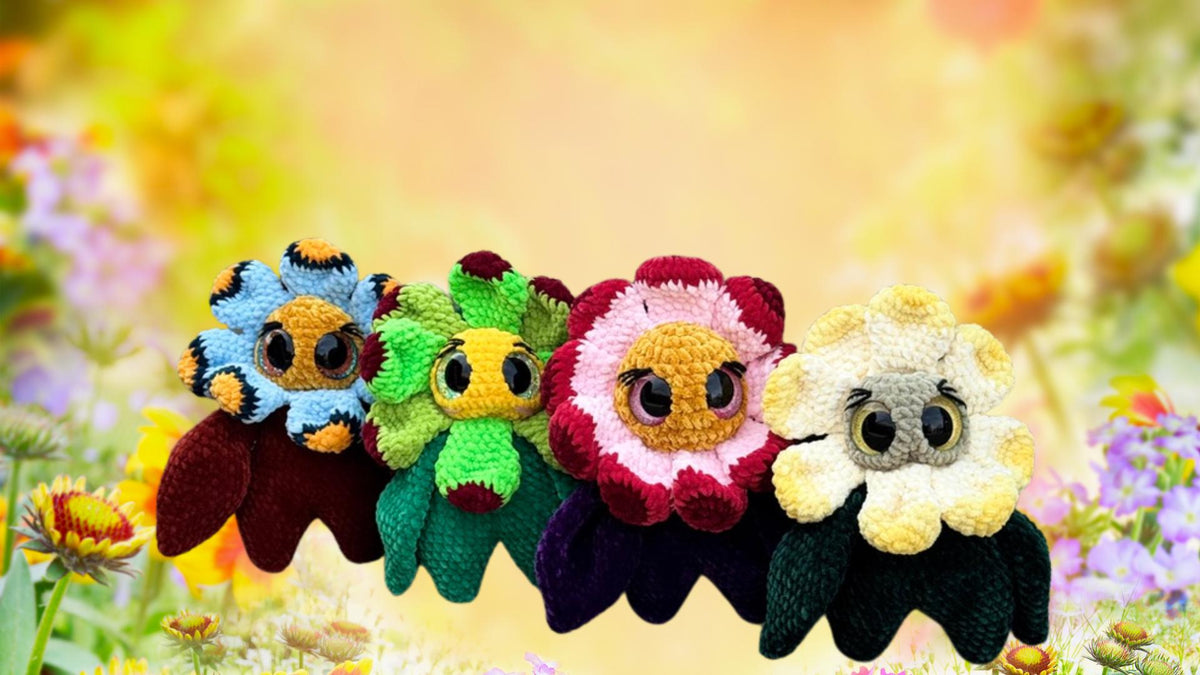 Hand-Crocheted Flower Baby Amigurumi, Floral Plush Toy, Nursery Decor, Spring Gift