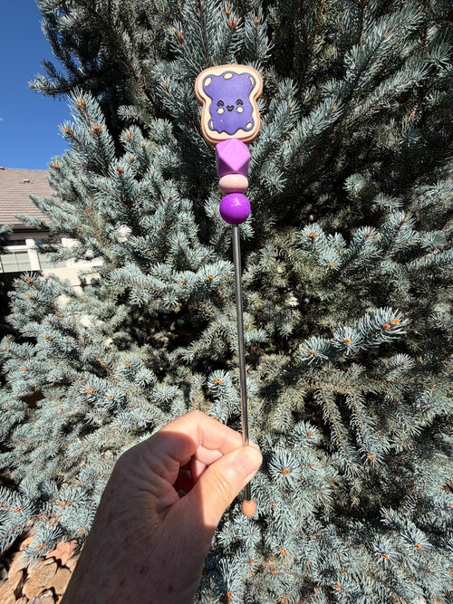 10" Toasted Ami Stick Singles | Kawaii Toast Sewing Sticks: Crochet Plushie Aids | Crochet Plushie Knitting Needles | Cute Foodie Ami Sticks