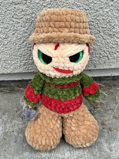 Handmade Crochet Horror Doll | Spooky Dream Stalker Plushie | Chenille Yarn Halloween Decor | Creepy Cute Horror Collectible