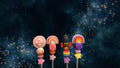 Pair of 6" Space Travel Series Amigurumi Sewing Sticks: 8-Inch Crochet Plushie Aids, Outer Space Knitting Needles