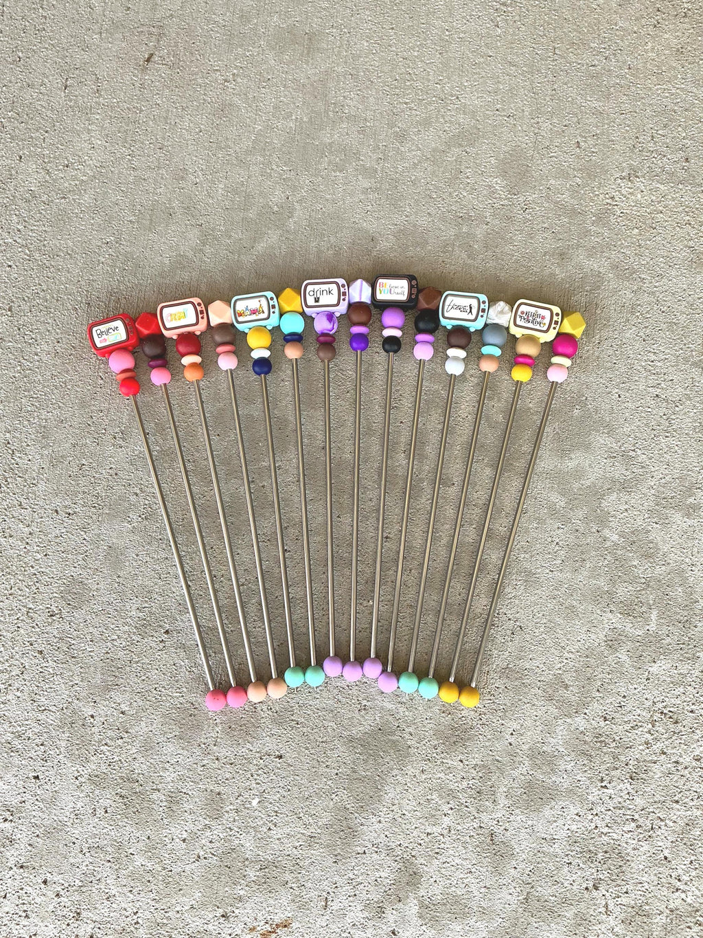 Pair of 10" TV Amigurumi Sewing Sticks: Crochet Plushie Aids | Crochet Plushie Knitting Needles | Cute Quote Ami Sticks