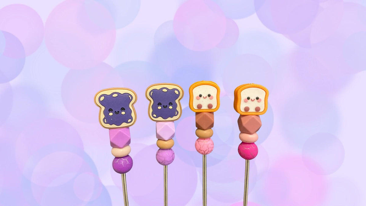 10" Toasted Ami Stick Singles | Kawaii Toast Sewing Sticks: Crochet Plushie Aids | Crochet Plushie Knitting Needles | Cute Foodie Ami Sticks