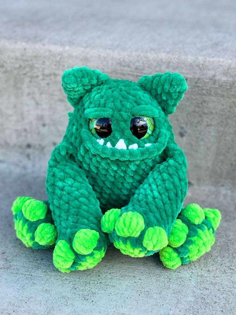 Handmade Crochet Luck Monster Plush | Irish St. Patrick's Day Decor Toy