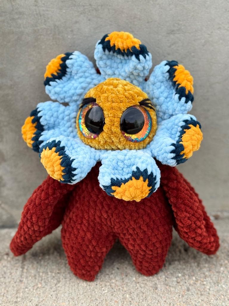 Hand-Crocheted Flower Baby Amigurumi, Floral Plush Toy, Nursery Decor, Spring Gift