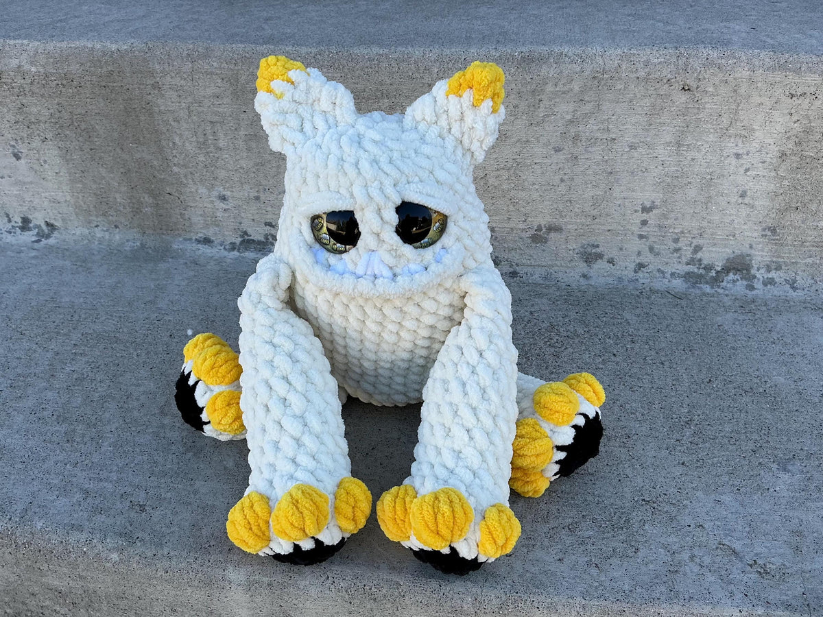 Crocheted Bumblebee Monster Plush Toy | Amigurumi Bee Monster Gift