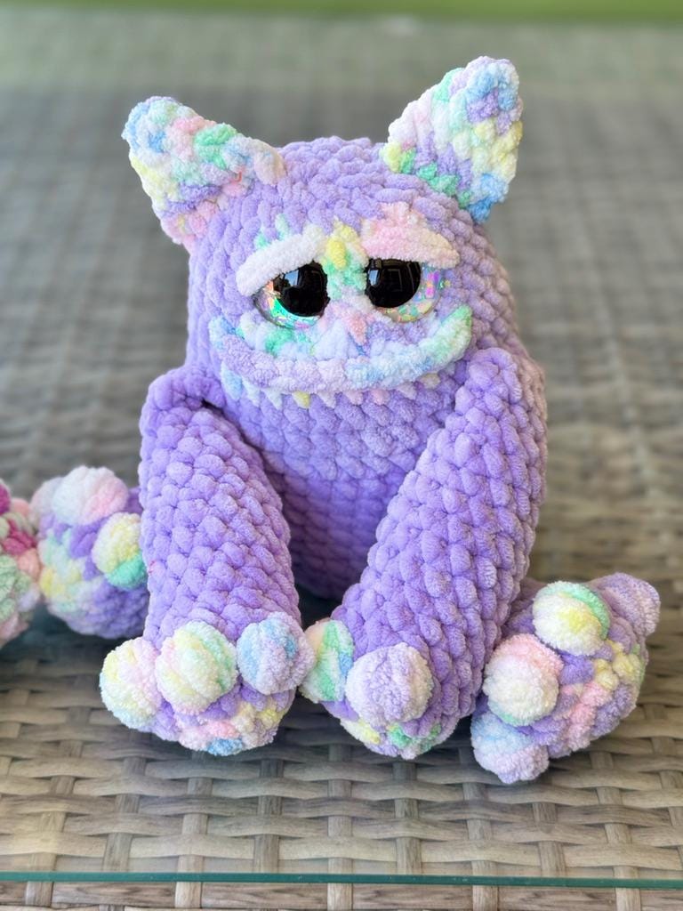 Handmade Crochet Easter Monster Plushie | Pastel Amigurumi Stuffed Toy Basket Filler