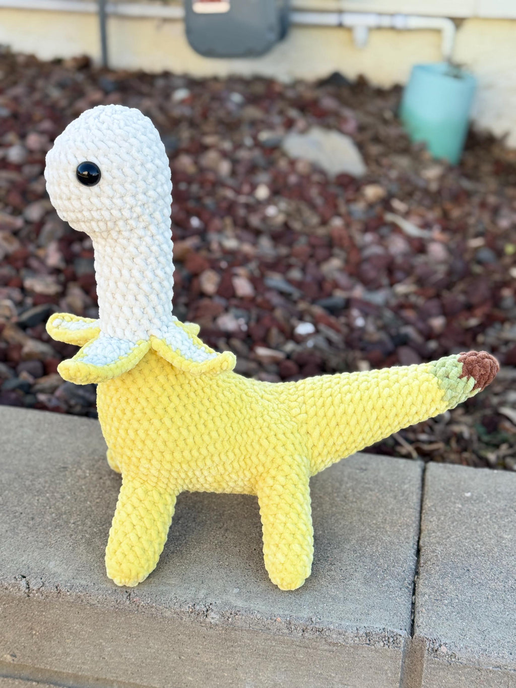Bananasaurus Crochet Plushie | Large Handmade Quirky Dinosaur