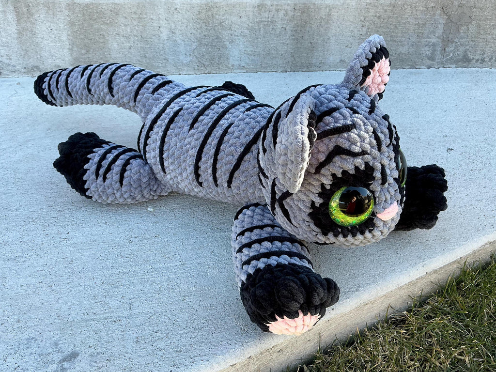 Large Tiger Plushie – Soft Cuddly Stuffed Animal, 24 Inch