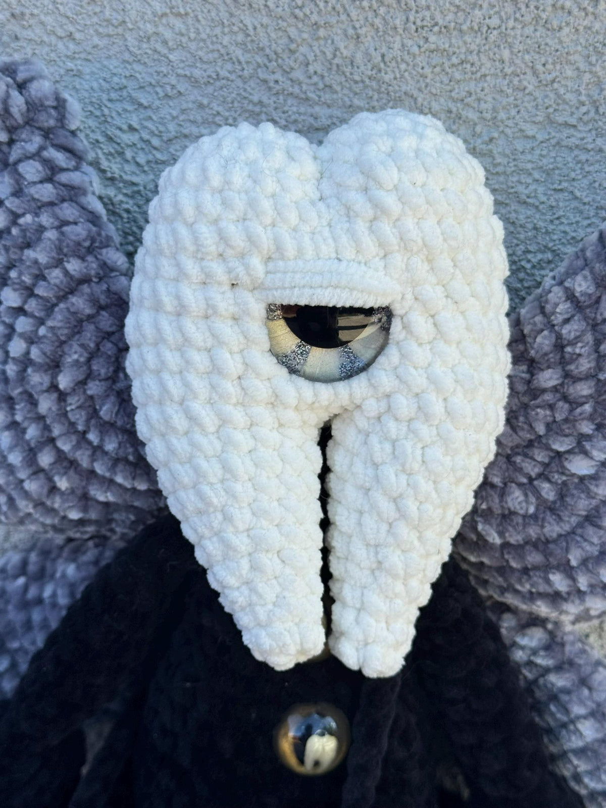 Nightmare Tooth Fairy Plushie — Handmade Crochet Halloween Monster | 18” Tall Amigurumi Horror Plushie | Tooth Pouch Fairy