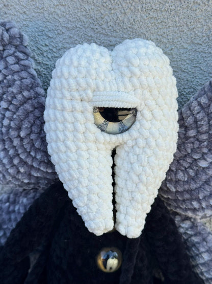 Nightmare Tooth Fairy Plushie — Handmade Crochet Halloween Monster | 18” Tall Amigurumi Horror Plushie | Tooth Pouch Fairy