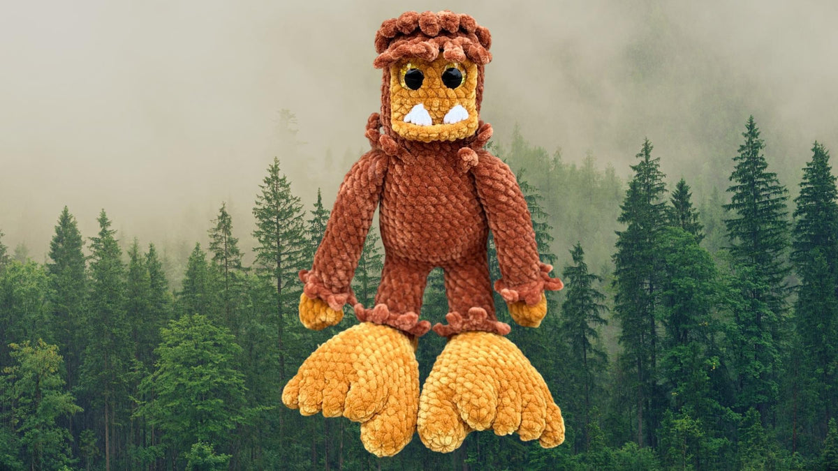 Handmade Crochet Bigfoot Cryptid Plushie | Amigurumi Monster Plush | Sasquatch Stuffed Animal