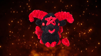 Handmade Crochet Baphomet Plushie | Spooky Amigurumi Halloween Gift | Occult Gothic Decor